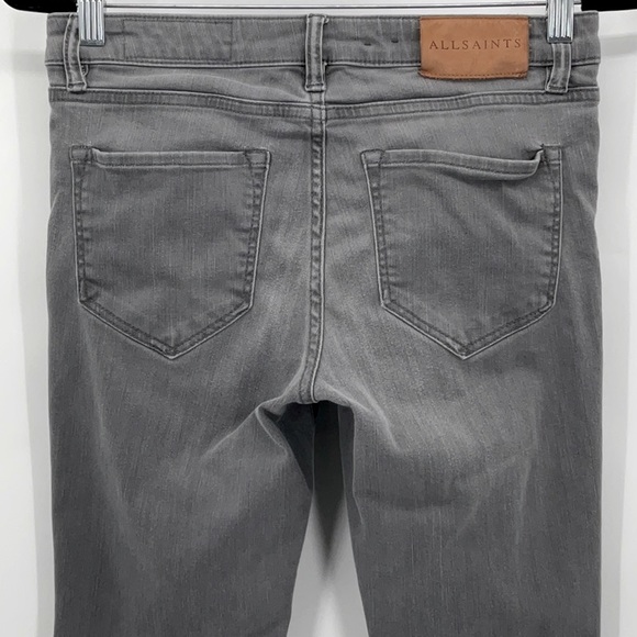 All Saints Mast Low Rise Skinny Fit Gray Jeans Size 29 - Picture 6 of 11